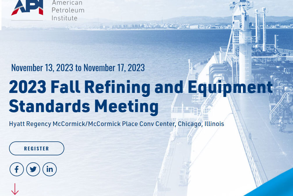 2023 Fall Refining and Equipment Standards